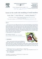 Imagen de la cubierta de Issues in the credit risk modeling of retail markets