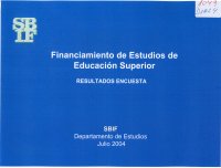 Imagen de la cubierta de Financiamiento de estudios de educaci&oacute;n superior.