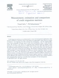 Imagen de la cubierta de Measurement, estimation and comparison of credit migration matrices