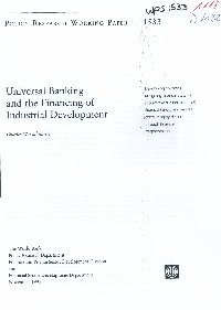 Imagen de la cubierta de Universal banking and the financing of industrial development