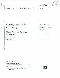 Imagen de la cubierta de Contingent liability in banking : useful policy for developing countries?