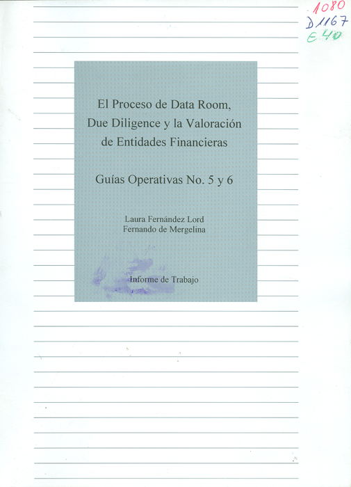 Imagen de la cubierta de El proceso de data room, due diligence y la valoraci&oacute;n de entidades financieras