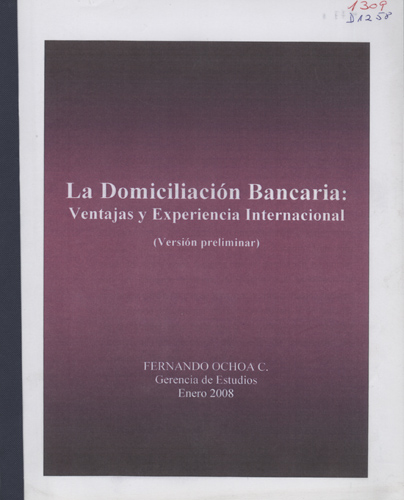 Imagen de la cubierta de La domiciliaci&oacute;n bancaria: