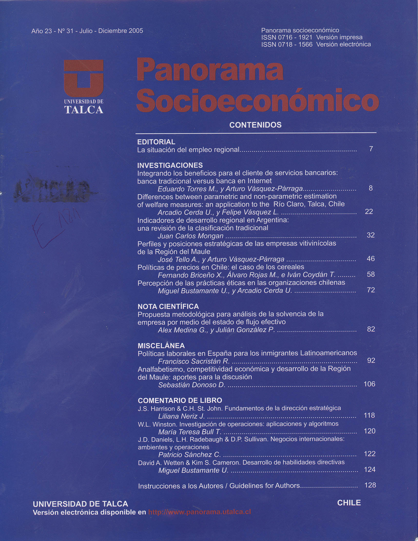 Imagen de la cubierta de Integrando los beneficios para el cliente de servicios bancarios: banca tradicional versus banca en Internet