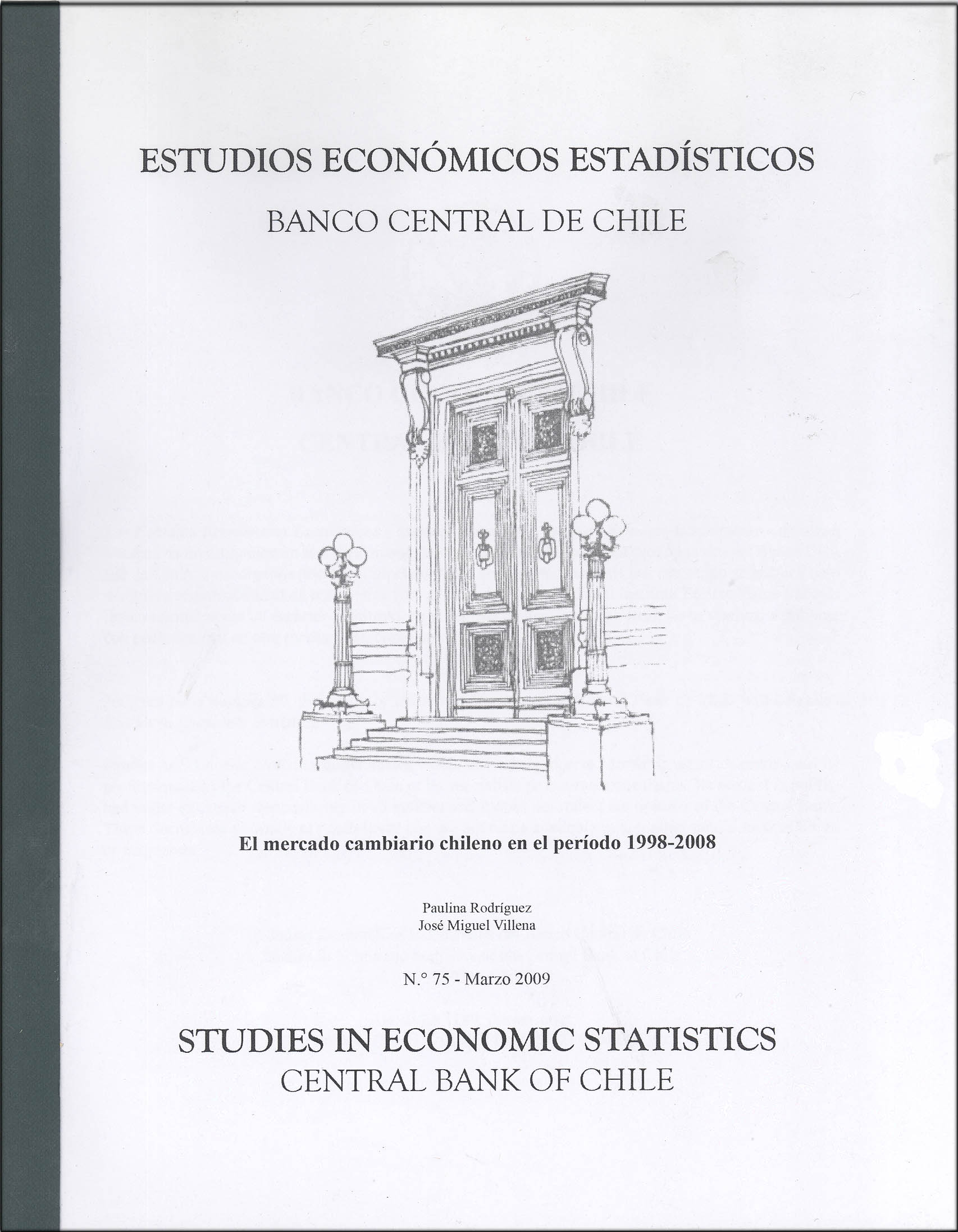 Imagen de la cubierta de El mercado cambiario chileno en el per&iacute;odo 1998-2008