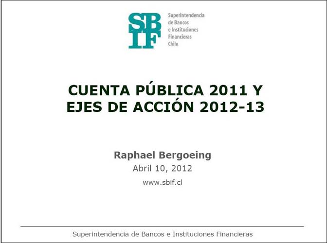 Imagen de la cubierta de Cuenta p&uacute;blica 2011 y ejes de acci&oacute;n 2012-13