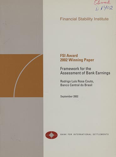Imagen de la cubierta de Frameworh for the assessment of Banks Earnings