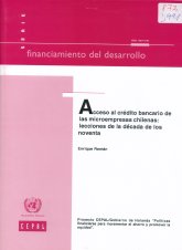 Imagen de la cubierta de Acceso al cr&eacute;dito bancario de las microempresas chilenas: lecciones de la d&eacute;cada de los noventa.