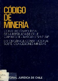 Imagen de la cubierta de C&oacute;digo de mineria.