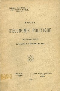 Imagen de la cubierta de Notes d'&eacute;conomie politique.