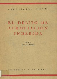 Imagen de la cubierta de El delito de apropiaci&oacute;n indebida