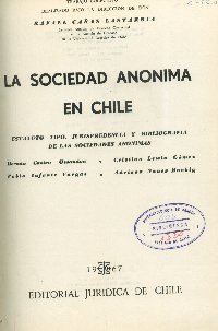 Imagen de la cubierta de La sociedad an&oacute;nima en Chile.