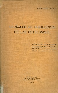 Imagen de la cubierta de Causales de disoluci&oacute;n de las sociedades