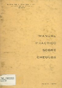Imagen de la cubierta de Manual pr&aacute;ctico sobre cheques