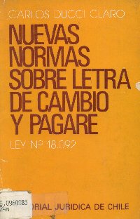 Imagen de la cubierta de Nuevas normas sobre la letra de cambio y pagar&eacute;.