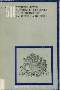 Imagen de la cubierta de 451 al 500. Decretos leyes dictados por la Junta de Gobierno de la Rep&uacute;blica de Chile