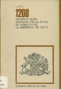 Imagen de la cubierta de 1.151 al 1.200. Decretos leyes dictados por la Junta de Gobierno de la Rep&uacute;blica de Chile