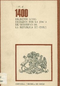Imagen de la cubierta de 1.351 al 1.400. Decretos leyes dictados por la Junta de Gobierno de la Rep&uacute;blica de Chile