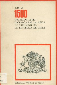 Imagen de la cubierta de 1.451 al 1.500. Decretos leyes dictados por la Junta de Gobierno de la Rep&uacute;blica de Chile