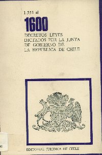 Imagen de la cubierta de 1.551 al 1.600. Decretos leyes dictados por la Junta de Gobierno de la Rep&uacute;blica de Chile