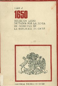 Imagen de la cubierta de 1.601 al 1.650. Decretos leyes dictados por la Junta de Gobierno de la Rep&uacute;blica de Chile