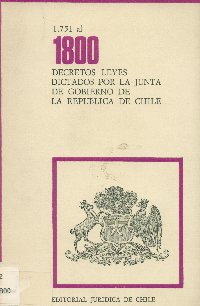 Imagen de la cubierta de 1.751 al 1.800. Decretos leyes dictados por la Junta de Gobierno de la Rep&uacute;blica de Chile