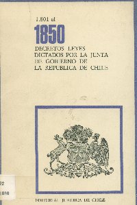 Imagen de la cubierta de 1.801 al 1.850. Decretos leyes dictados por la Junta de Gobierno de la Rep&uacute;blica de Chile