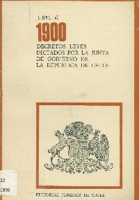 Imagen de la cubierta de 1.851 al 1.900. Decretos leyes dictados por la Junta de Gobierno de la Rep&uacute;blica de Chile