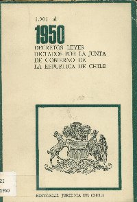 Imagen de la cubierta de 1.901 al 1.950. Decretos leyes dictados por la Junta de Gobierno de la Rep&uacute;blica de Chile