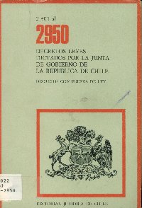Imagen de la cubierta de 2.901 al 2.950. Decretos leyes dictados por la Junta de Gobierno de la Rep&uacute;blica de Chile