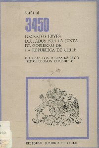Imagen de la cubierta de 3.401 al 3.450. Decretos leyes dictados por la Junta de Gobierno de la Rep&uacute;blica de Chile