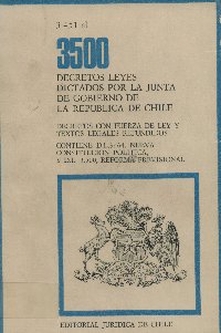 Imagen de la cubierta de 3.451 al 3.500. Decretos leyes dictados por la Junta de Gobierno de la Rep&uacute;blica de Chile