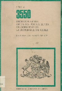 Imagen de la cubierta de 3.501 al 3.550. Decretos leyes dictados por la Junta de Gobierno de la Rep&uacute;blica de Chile