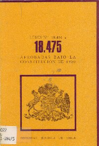 Imagen de la cubierta de Leyes N&ordm; 18.451 a la 18.475. Aprobadas bajo la constituci&oacute;n de 1980