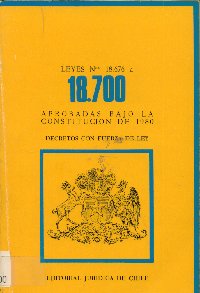 Imagen de la cubierta de Leyes N&ordm; 18.676 a 18.700. Aprobadas bajo la constitucion de 1980.