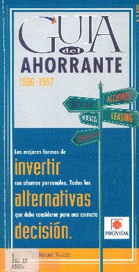 Imagen de la cubierta de Gu&iacute;a del ahorrante 1996-1997