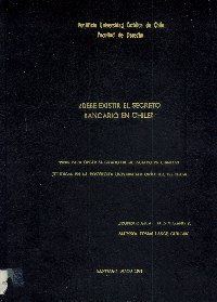 Imagen de la cubierta de &iquest;Debe existir el secreto bancario en Chile?