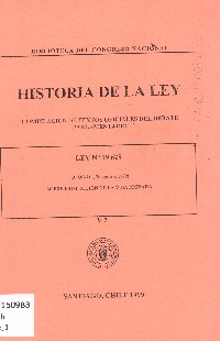 Imagen de la cubierta de Historia de la ley. Compilaci&oacute;n de textos oficiales del debate parlamentario. Ley N&deg; 19.628, (D. Oficial, 28 agosto 1999)