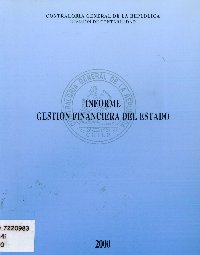 Imagen de la cubierta de Informe gesti&oacute;n financiera del estado
