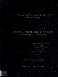 Imagen de la cubierta de Control y contabilidad de entidades bancarias y financieras