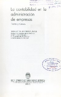 Imagen de la cubierta de La contabilidad en la administraci&oacute;n de empresas.