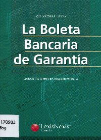 Imagen de la cubierta de La boleta bancaria de garant&iacute;a
