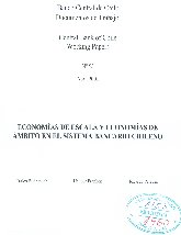 Imagen de la cubierta de Econom&iacute;as de escala y econom&iacute;as de &aacute;mbito en el sistema bancario chileno