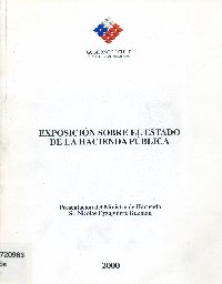 Imagen de la cubierta de Exposici&oacute;n sobre el estado de la hacienda p&uacute;blica.