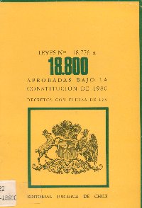 Imagen de la cubierta de Leyes 18776-18800. aprobadas bajo la Constituci&oacute;n de 1980.