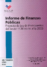 Imagen de la cubierta de Informe de finanzas p&uacute;blicas.