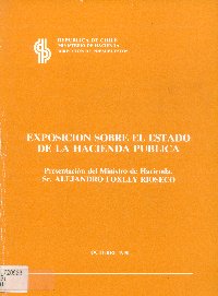 Imagen de la cubierta de Exposici&oacute;n sobre el estado de la hacienda p&uacute;blica.