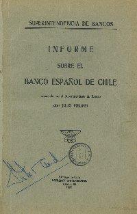 Imagen de la cubierta de Informe sobre el Banco Espa&ntilde;ol de Chile