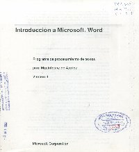Imagen de la cubierta de Introducci&oacute;n a Microsoft Word.