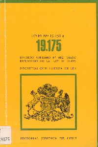 Imagen de la cubierta de Leyes N&ordm; 19.151 a 19.175, aprobadas bajo la constituci&oacute;n de 1980.